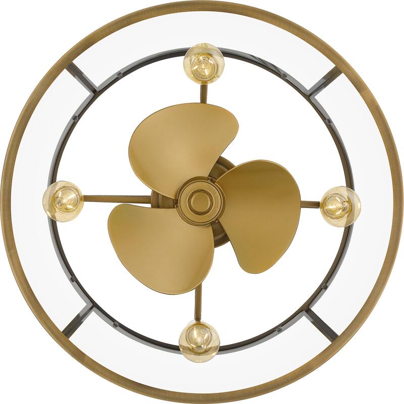 Barlow 4-Light Weathered Brass Fan Light - Weathered Brass