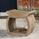 preview thumbnail 3 of 1, Uttermost Connor 18 Inch Wide Elm Wood Frame Accent Stool by Matthew - Natural Elm