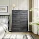 Modern 4/8/10-drawer Bedroom Fabric Dresser Storage Tower with Wood Top
