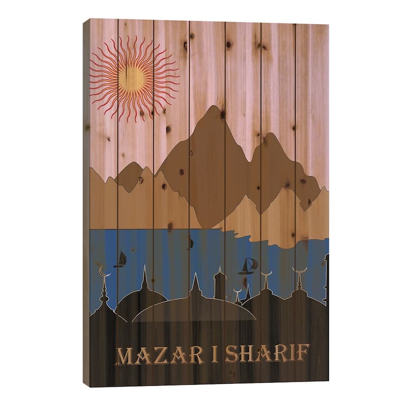 Mazar-i-Sharif Print On Wood by High Art - Multi-Color - 26x18x1.5