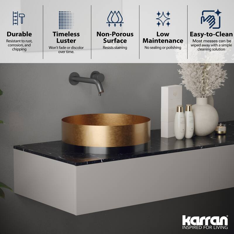 Karran Cinox Stainless Steel Round Vessel Sink