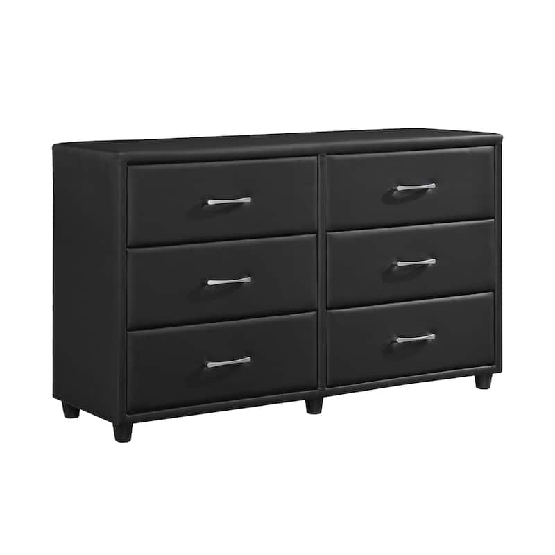 Black Dresser Upholstery Plywood Engineered Wood