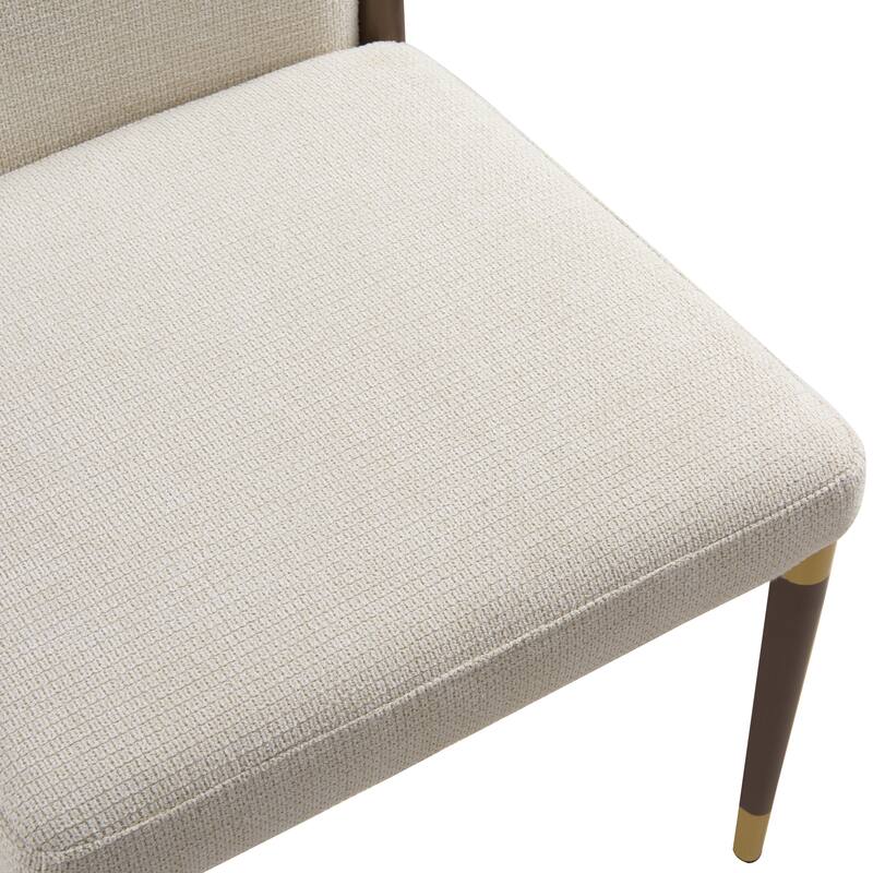 Christopher Knight Home - Modern Upholstered Metal Base Dining Chair with Solid Back (Set of 2)