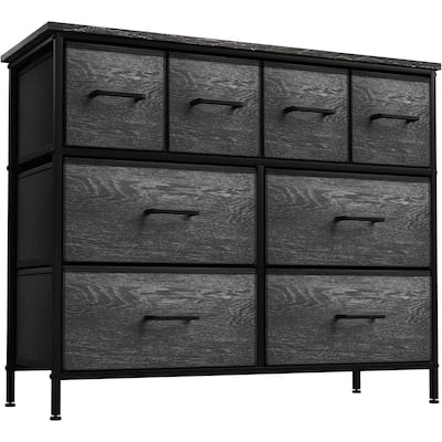 8-Drawer Chest Storage Tower, Knob Handle, Fabric Dresser for Bedroom