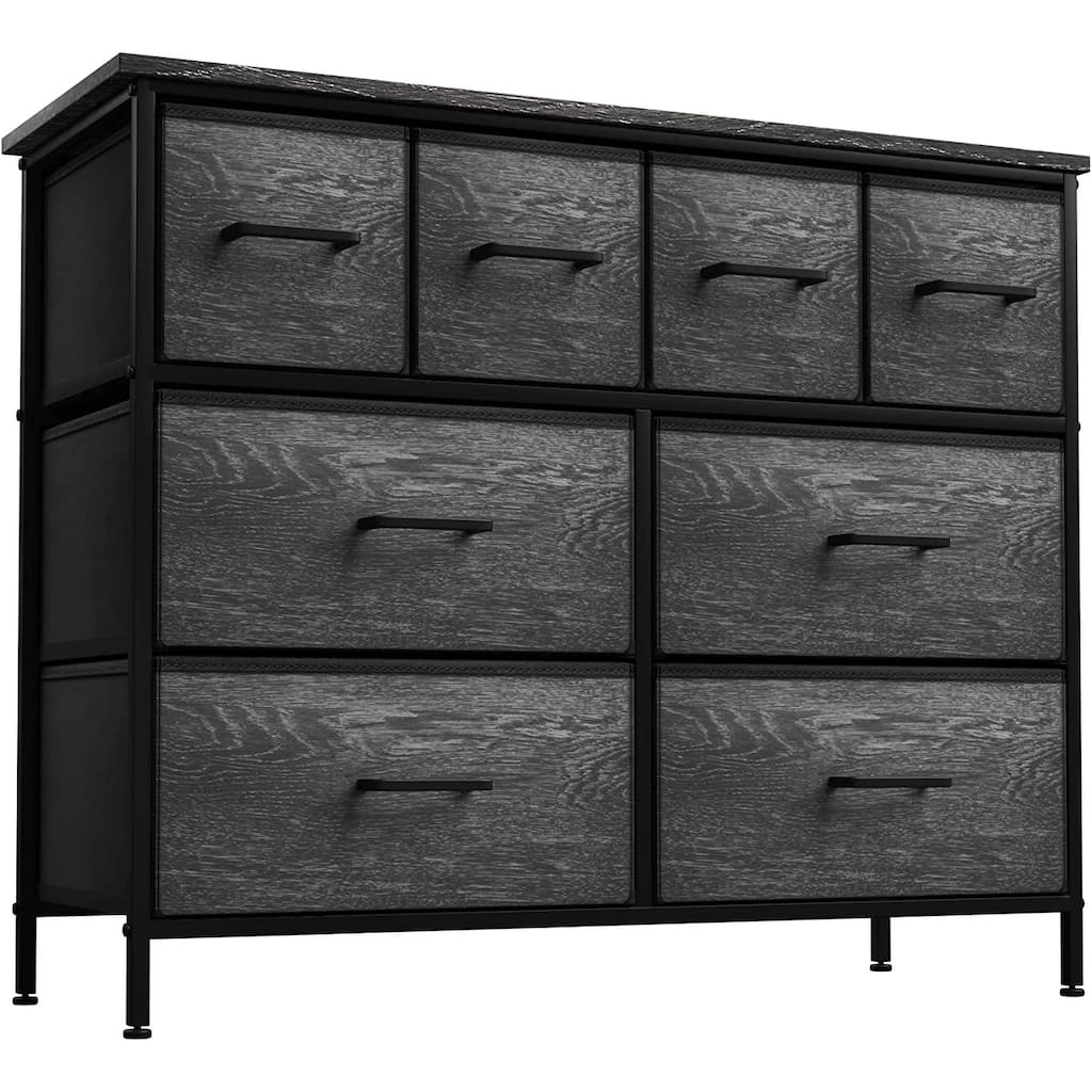 8-Drawer Chest Storage Tower, Knob Handle, Fabric Dresser for Bedroom
