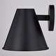 preview thumbnail 6 of 5, VAXCEL Smith 1-Light Black Contemporary Outdoor Wall Sconce, Durable Steel Cone Shade, LED Compatible, Dark Sky Compliant
