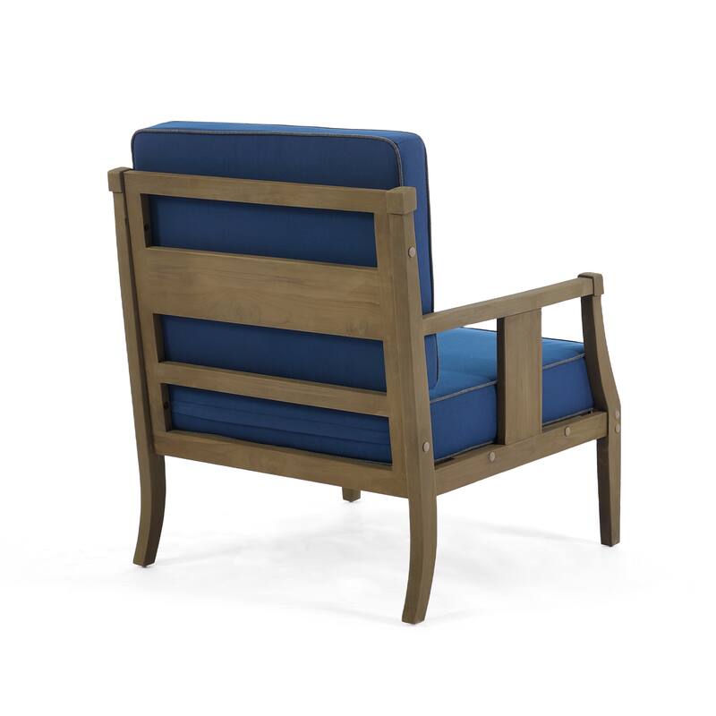 6-piece Outdoor Teak Seating Set Club Chairs with Cushions