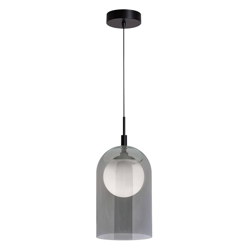 AFX KRNP08L30D1 Pendant 8" Wide LED Mini Pendant with Smoke Glass and