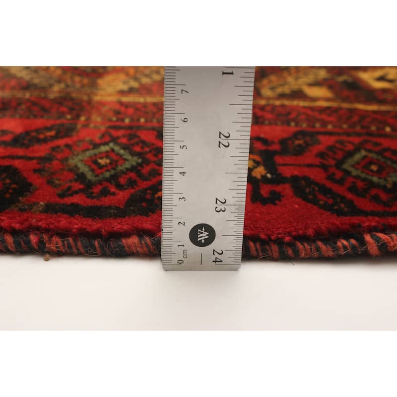 ECARPETGALLERY Hand-knotted Teimani Red Wool Rug - 2'10 x 6'1