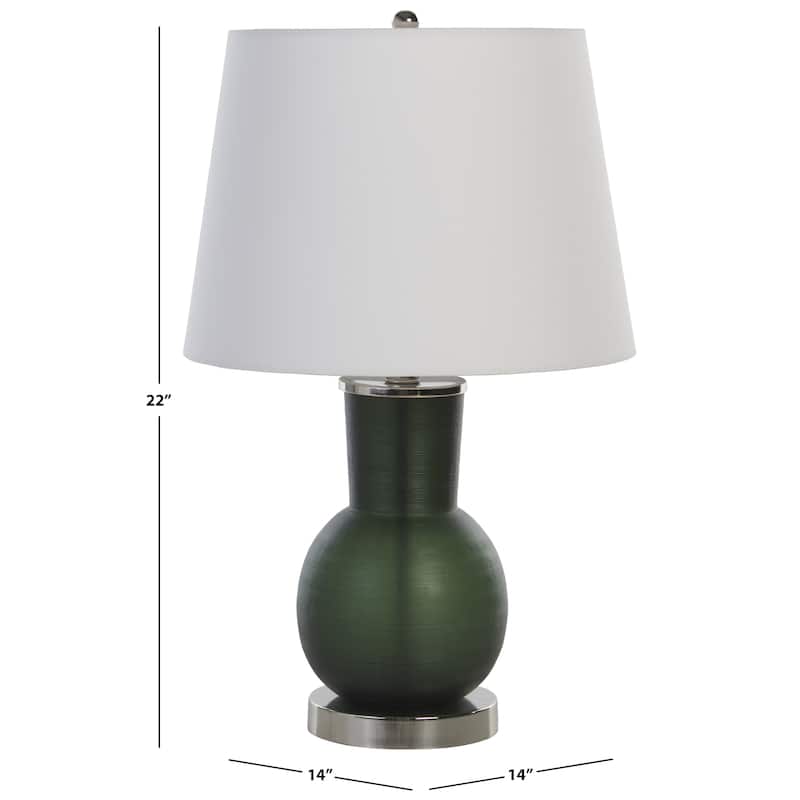 SAFAVIEH Nirav 22-inch Glass Table Lamp - 14"W x 14"D x 22"H