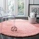 preview thumbnail 25 of 41, SAFAVIEH Handmade Toronto Shag Orphee Polyester Rug 5' Round - Pink - Round