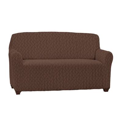Cable Knit Patterned Elastic Stretch Furniture Slipcover - Loveseat