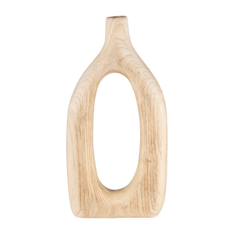 Sagebrook Home Neutral Cut-out Vase.
