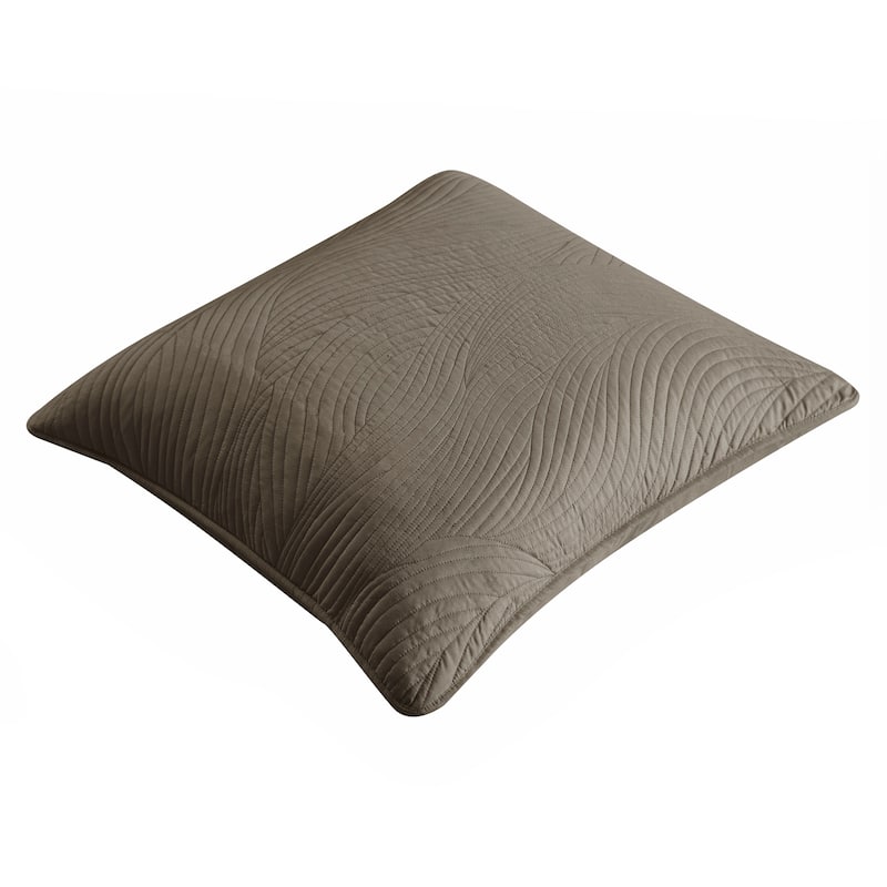 Brielle Stream Embroidered Euro Sham Cover