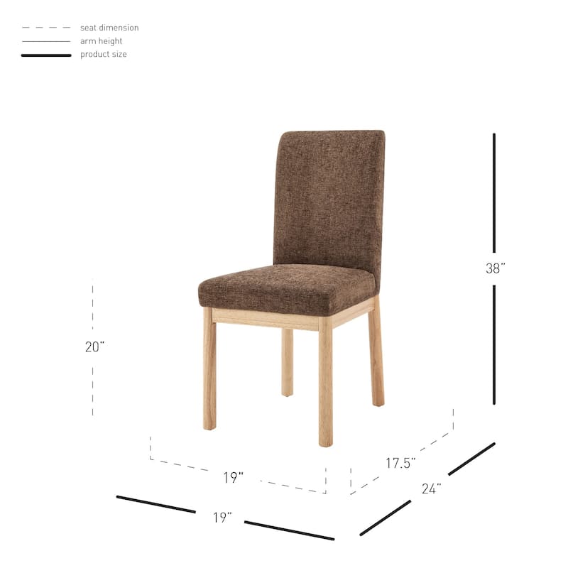 NPD Furniture Bloomfield Chenille Low-Back / High-Back Dining Side Chair (Set of 2)