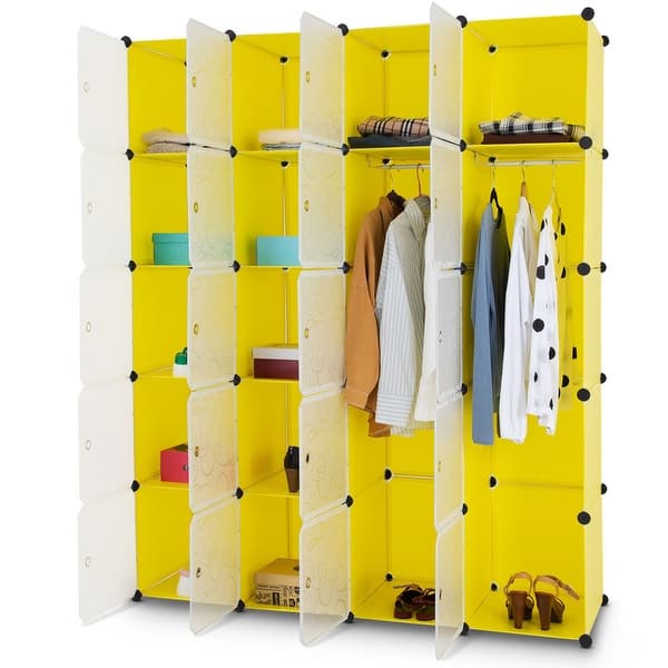 Shop Costway Diy 20 Cube Portable Closet Wardrobe Storage Organizer Clothes On Sale Overstock 23571635