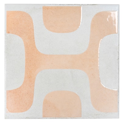 Cadence 8x8 White Faded Terracotta Porcelain Square Motif Wall and Floor Tile (12.49 sq ft/case) - 29 Pack