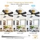 preview thumbnail 44 of 75, Sofucor 42/52 Inch Low Profile Flush Mount Ceiling Fan with Light,Remote Control,Solid wood/ABS Blades,Reversible Quiet DC Motor