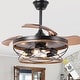 preview thumbnail 1 of 13, Bella Depot 42" Rustic Retractable Ceiling Fan with Light and Remote 6-Speed Reversible Caged Fan Brown