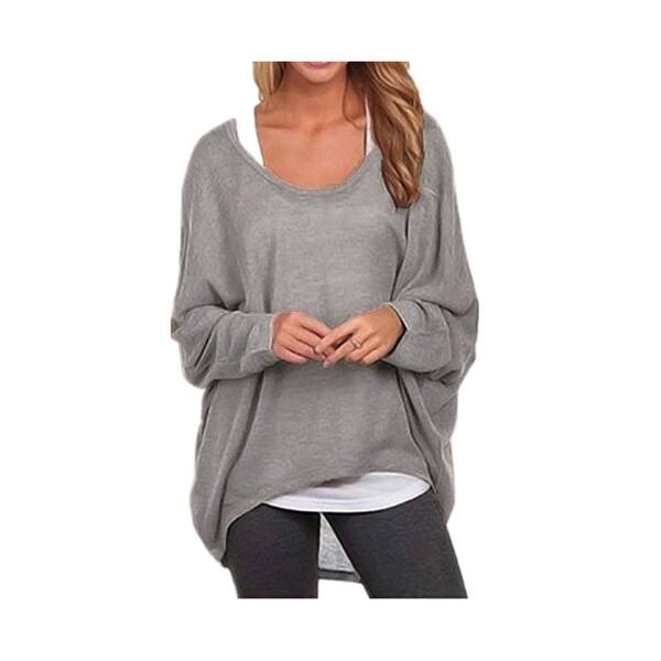 Shop Women S Sexy Long Batwing Sleeve Loose Pullover Casual Top