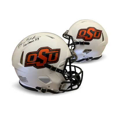 Barry Sanders Autographed Oklahoma State Cowboys Signed Full Size Authentic Football Heisman 88 JSA COA - 8'6" x 11'6"