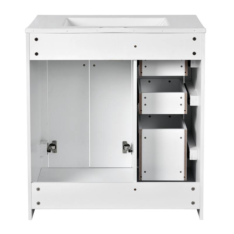 30" Bathroom Vanity with Ceramic Sink