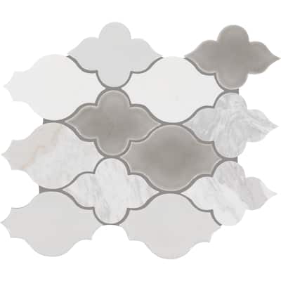Daltile Raine Honed Natural Stone Arabesque Mosaic Tile (Set of 10) (7.38 SQFT Per Carton)