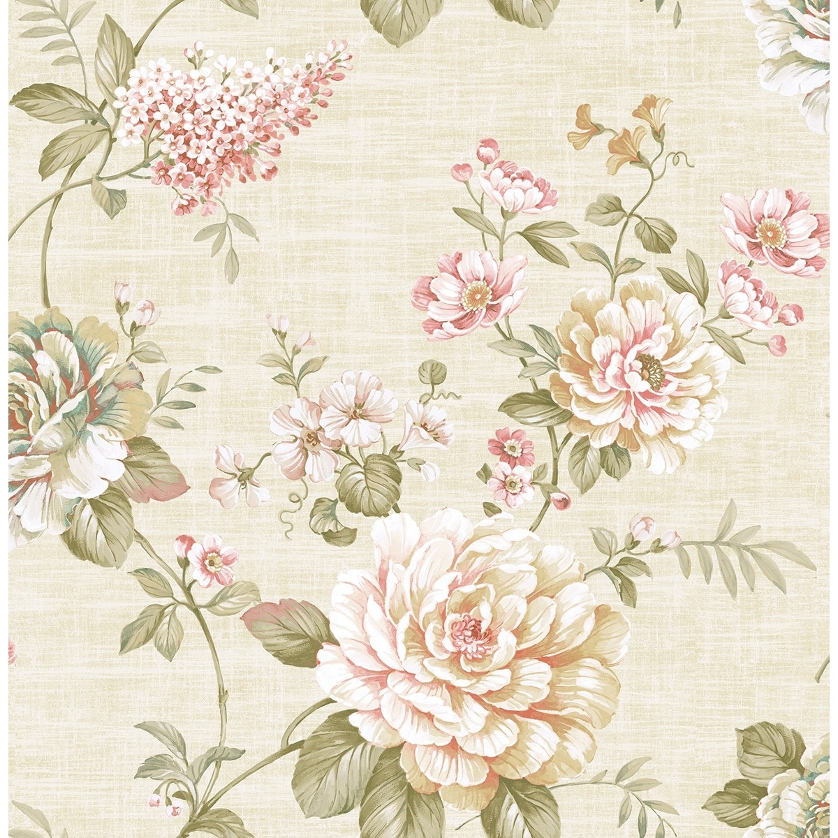 Seabrook Designs Rosemont Floral Unpasted Wallpaper