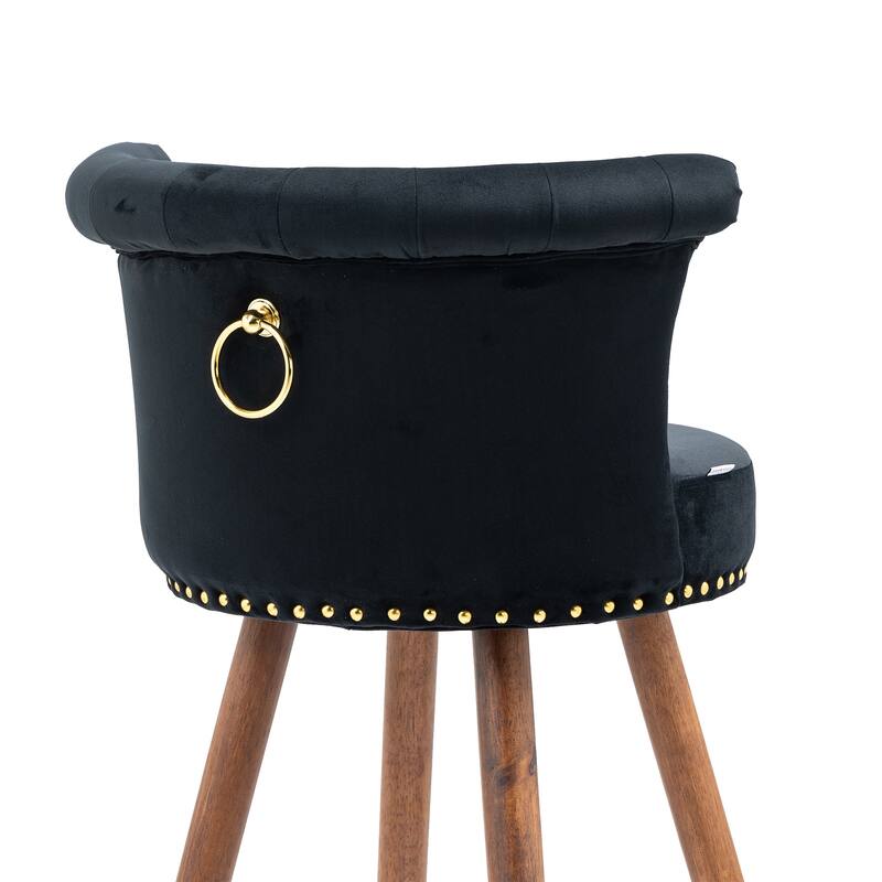 Swivel Bar Stools With Backrest Footrest