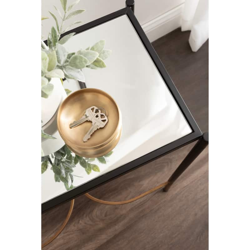 Kate and Laurel Catriona Side Table Mirror and Metal