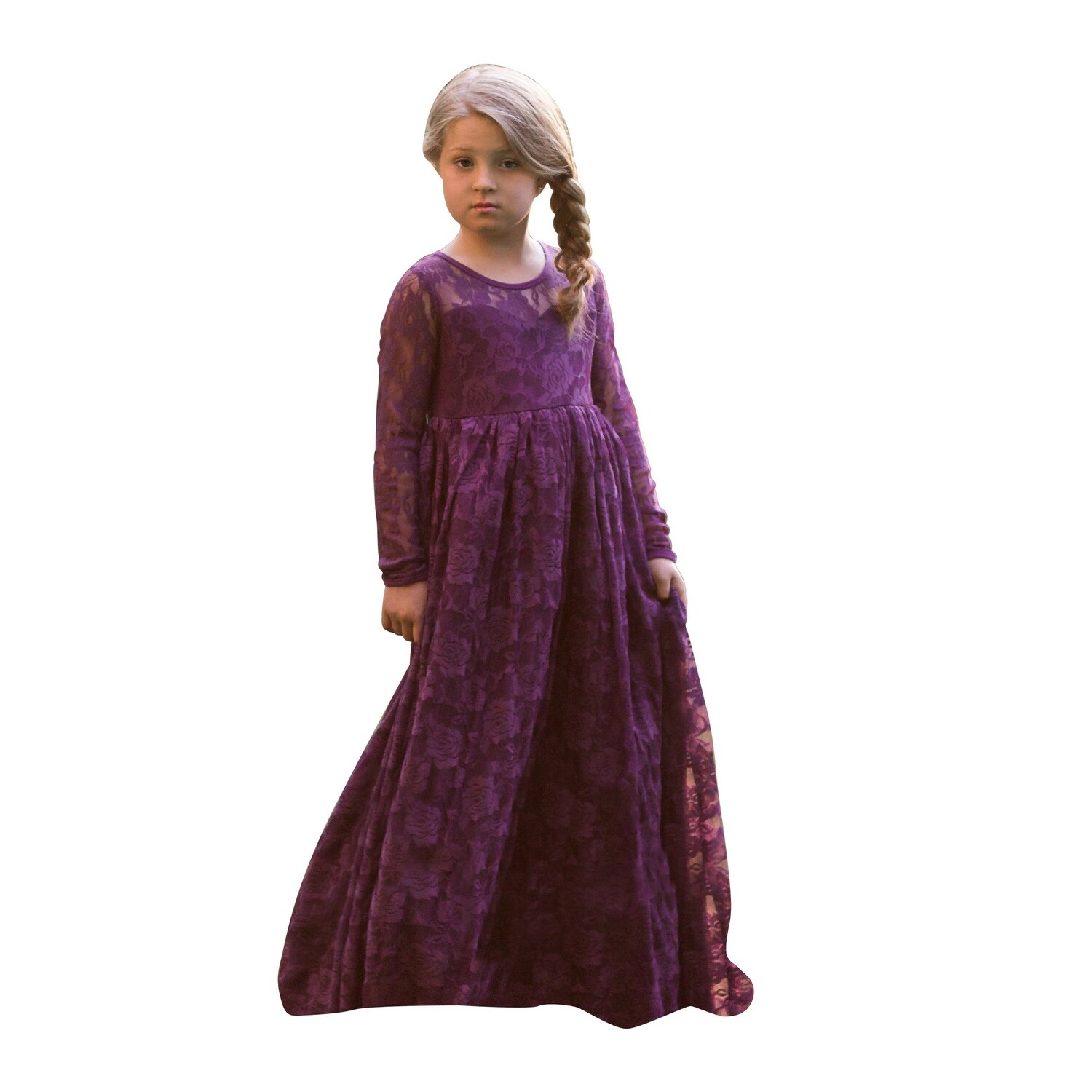 dark purple girls dress