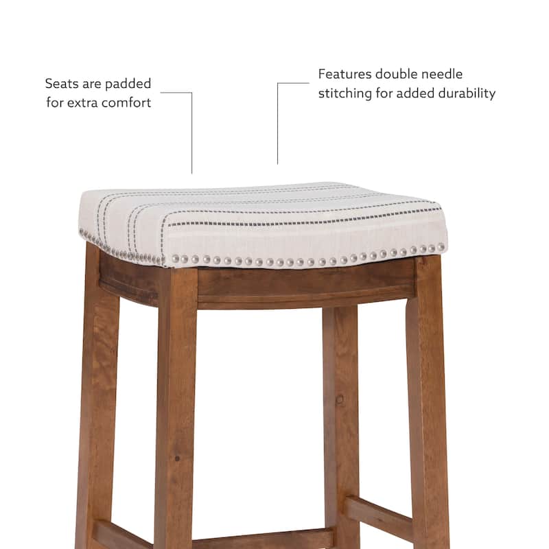 3-Piece Counter Table and Stools - 47.25" - Brown and Beige