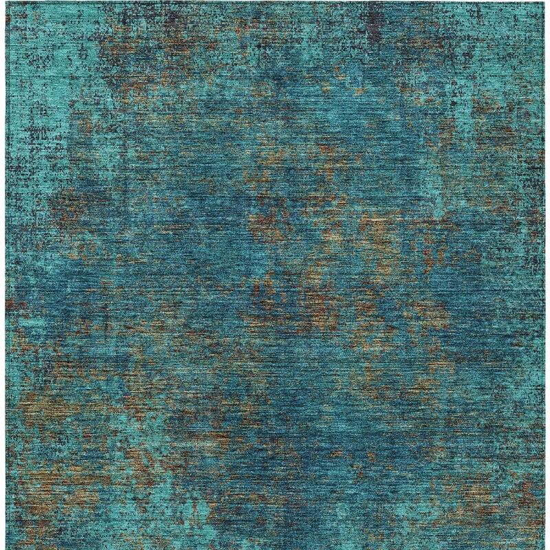 HomeRoots Abstract Transitional Rectangle Outdoor Rug