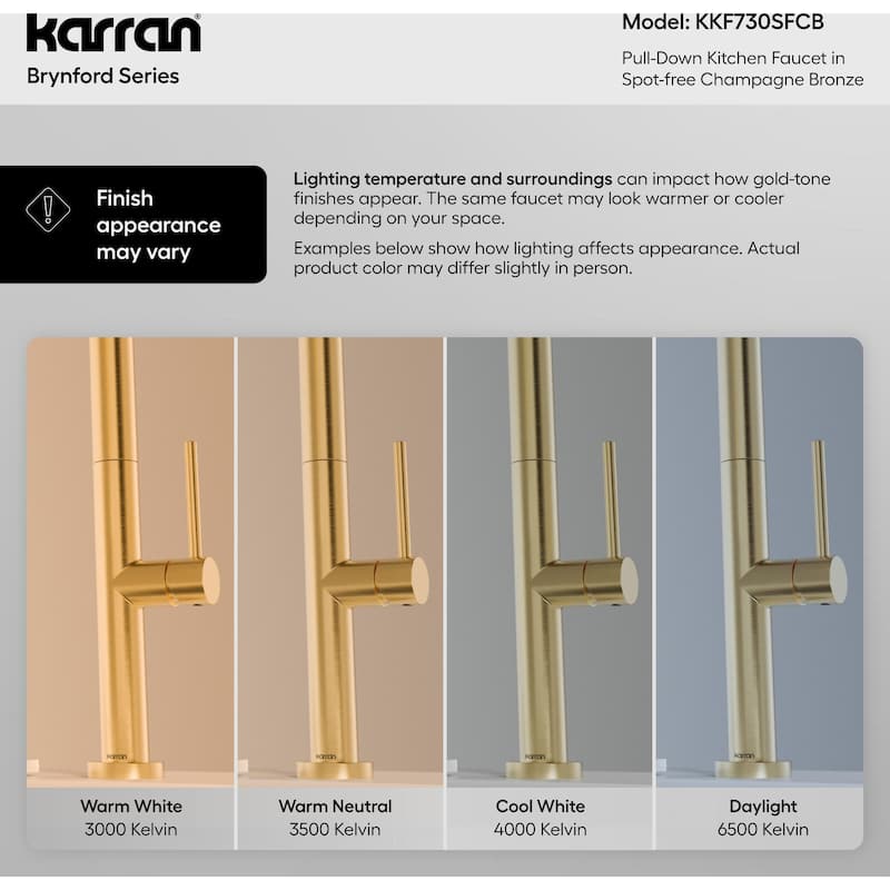 Karran USA KKF730 Brynford 1.8 GPM Single Hole Pull Down Kitchen