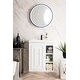 preview thumbnail 10 of 10, Alicante' 24" Single Vanity Cabinet, w/ White Glossy Composite Stone Countertop Glossy White