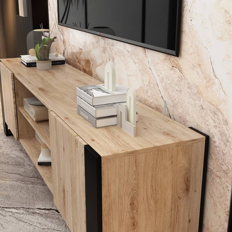 Entertainment Center with Fireplace Option:2 Flame Modes1500W 68.9"W