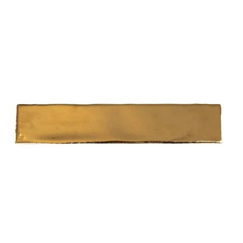 Midas 2x10 Gold Glossy Ceramic Subway Tile - Wall, Backsplash