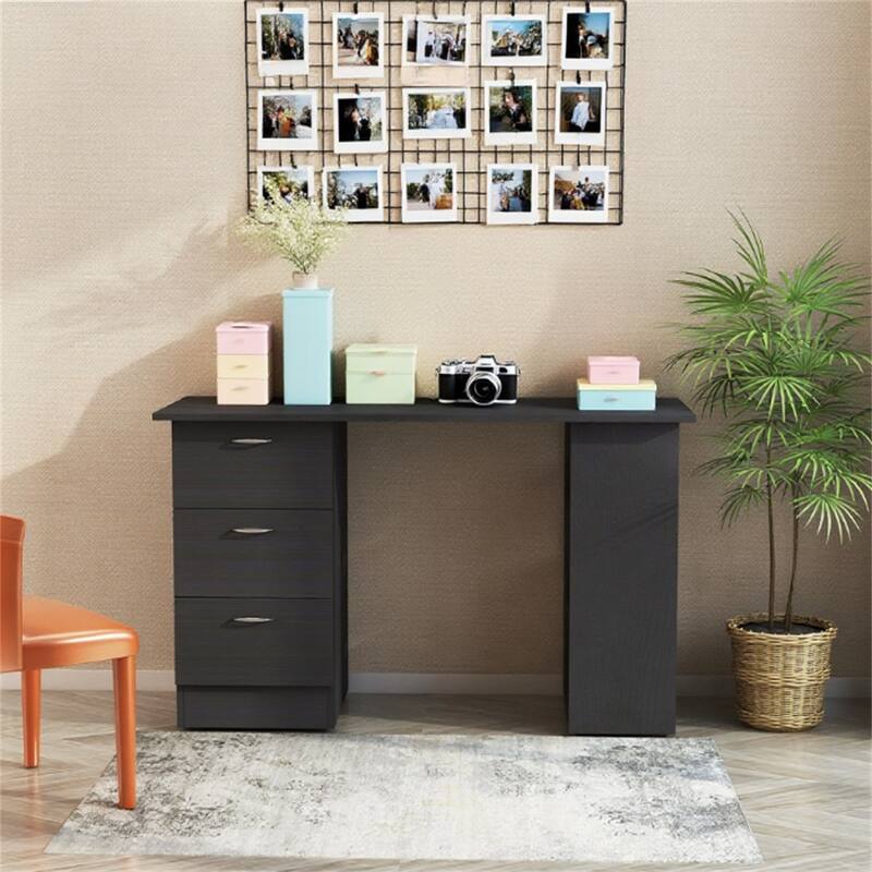 Modern Home Office Computer Desk Bookcase Combo Writing Table Workstatio