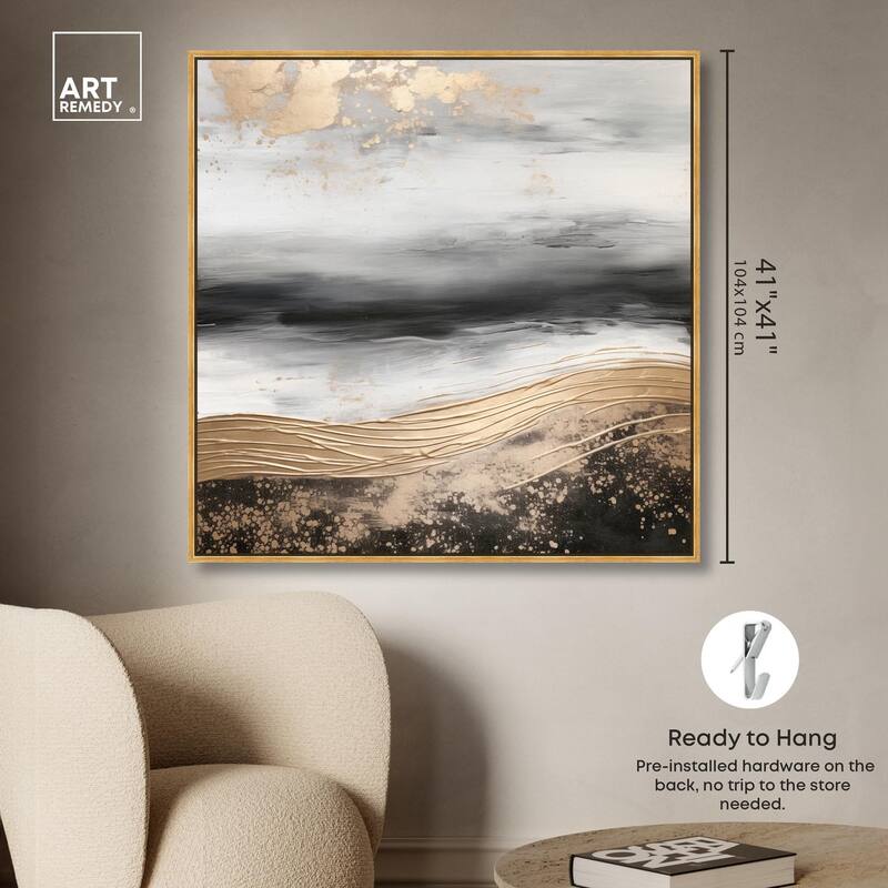 Moonlit Gold Canvas by Art Remedy