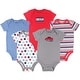 preview thumbnail 1 of 0, Luvable Friends Baby Boy Cotton Bodysuits 5pk, Car 12-18 Months - Car