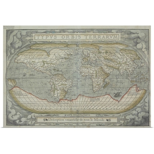 "Map of the world" Poster Print - Multi