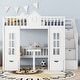 preview thumbnail 2 of 18, Full-Over-Full Solid Wood Bunk Bed Kids Bed with Changeable Table, Bunk Bed Turn into Upper Bed and Down Desk