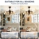 preview thumbnail 3 of 19, 48 Inch Retractable Clear 4-Blade Modern Sputnik Ceiling Fans with Light (excl.bulb) Luxury Chandelier