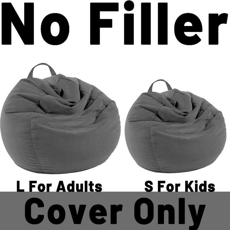 Corduroy Stuffable Bean Bag Chair Cover