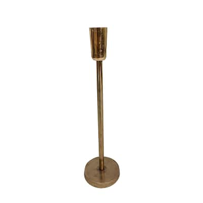 X-Lg. Alum. Candlestick Brass Antique Finish -ST - Brass Antique