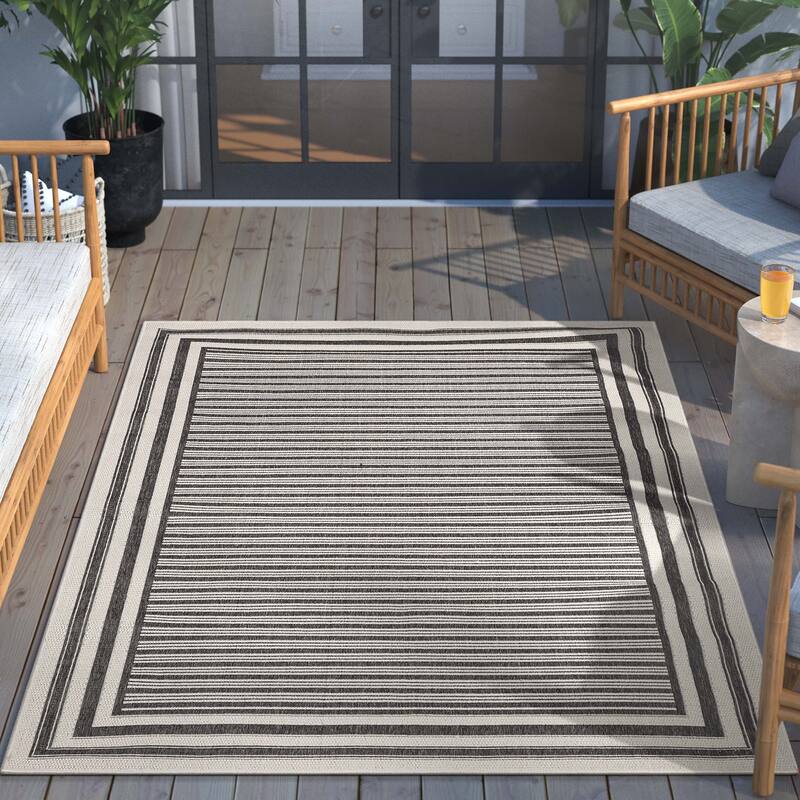 Well Woven Fallon Frankie Stripes Indoor Outdoor Area Rug