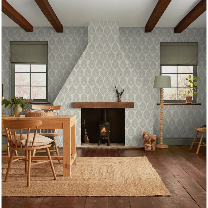 Graham & Brown Flame Leaf Neutral Wallpaper