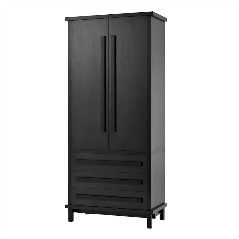 Christopher Knight Home - Linda 70" Kitchen Pantry Cabinet with Adjustable Shelves, 3 Drawers & 6 Door Racks