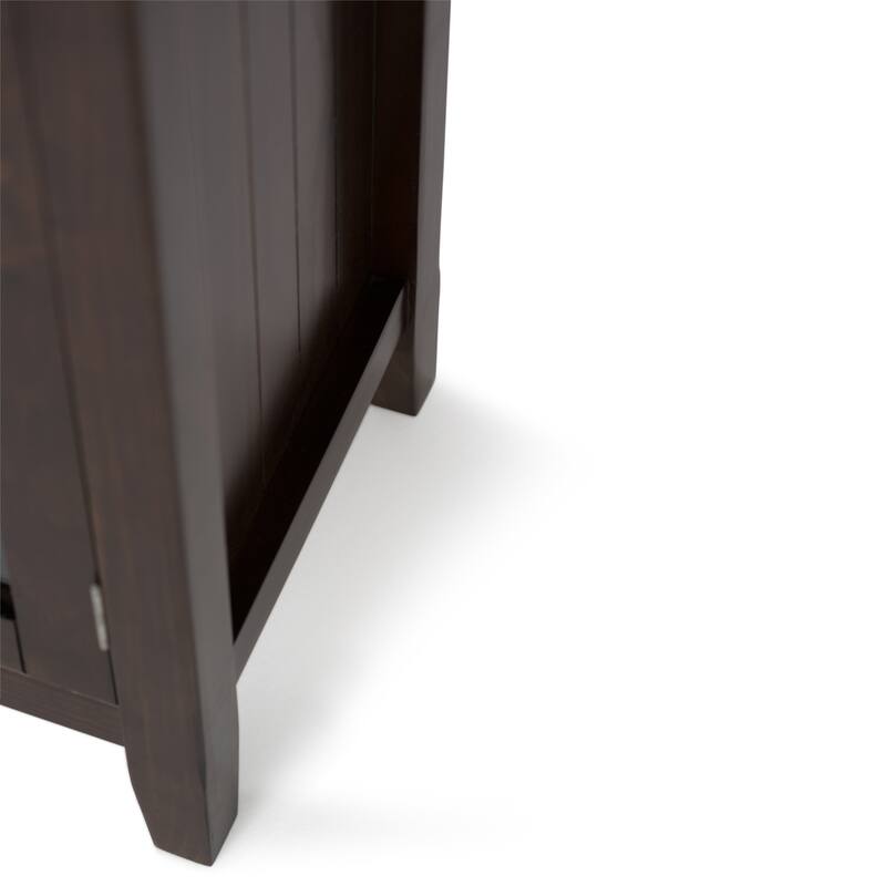 WYNDENHALL Normandy SOLID WOOD 35 inch Wide Transitional Low Storage Cabinet - 35"w x 15.5"d x 36" h