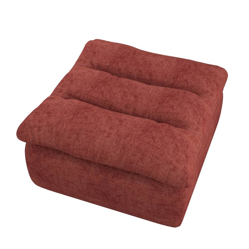 Lazy Floor Sofa,Modern armless and backless sofa chair,Comfy Accent Bean Bag Couch,suitable for living room bedroom office - Orange